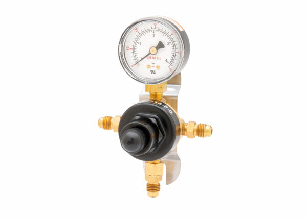 Harris CB2 Beverage Regulator Secondary, Soda, 60 PSI, 1/4 SAE, 1/4 SAE, 1 Pressure, 1/4 SAE Thru - 3005220