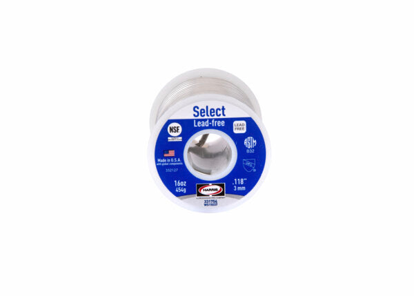 Harris - Select™ Lead-Free Solid Wire Solder .118 X 1# SPOOL X 25 lb CARTON - 331754