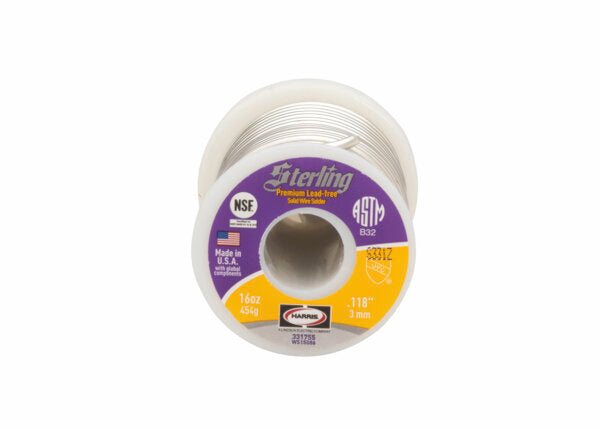 Harris - Sterling® Lead-Free Solid Wire Solder .118 X 1# SPOOL X 12 lb CARTON - 333532