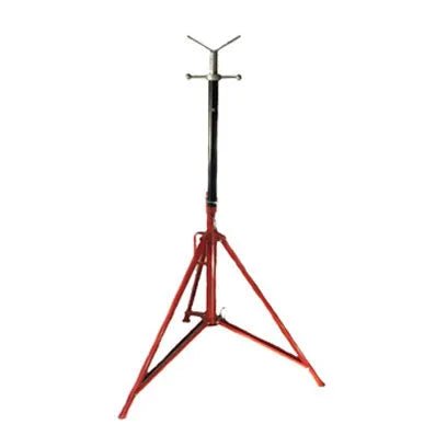 Mathey Dearman 3610 folding pipe jack with 1000 lbs capacity and 72" height, designed for portable support in pipeline construction.
