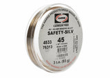 Harris Safety-Silv 45 Brazing Alloy 1/16 in. x 1 ea. 3 toz. cup- 4533