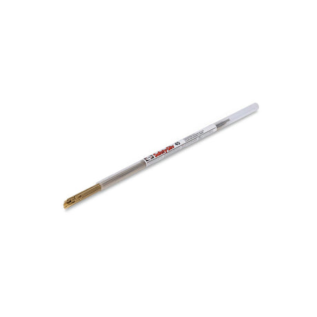 A clear plastic tube labeled Harris 45518L - Safety-Silv® 45 packs several slim silver-colored alloy rods (3/32 x 18 in.), each with a transparent cap—convenient packaging for brazing copper, similar to gold sewing needle sets.