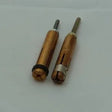 IWT #4 Standard Chuck 1-CH500038 copper wall plugs for welding tools, side by side, with slit design and metal/rubber rings.