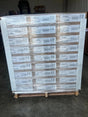 Pallet with 81 rolls of Lincoln ED033272 SureArc S6 .052 MIG welding wire, 33lb spools, shrink-wrapped for WeldingMart.