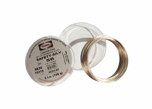 Harris Safety-Silv 56 Brazing Alloy 1/16 in. x 1 ea. 5 toz. cup - 5635