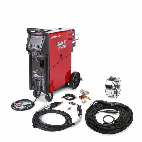 POWER MIG® 360MP Aluminum One Pak® for Auto Repair welder delivers more welding processes including MIG, flux cored, stick, TIG and advanced processes.  K4663-1