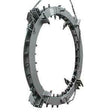 Mathey Dearman Rim Clamp D711-0810 for 8-10" pipes, welding alignment tool with frame, chains, adjustable clamps, bolts.