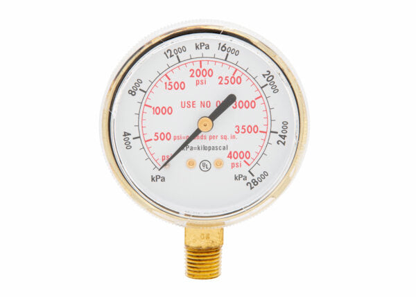 Harris Regulator Pressure Gauge 2.5 in. 4000 PSI / 28000 kPa - 9006050