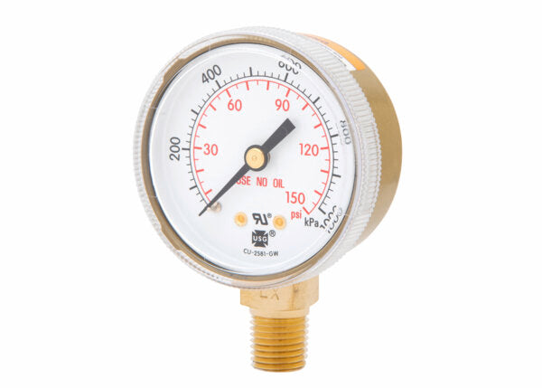 Harris Regulator Pressure Gauge 2 in. 150 PSI / 1000 kPa - 9006125