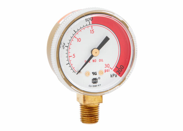 Harris Regulator Pressure Gauge 2" 30RZ PSI / 200 kPa - 9006127