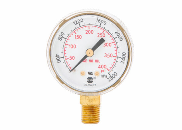 Harris Regulator Pressure Gauge 2" 400 PSI / 2800 kPa - 9006130