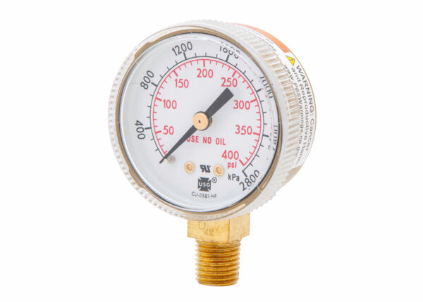 Harris Regulator Pressure Gauge 2" 400 PSI / 2800 kPa - 9006130