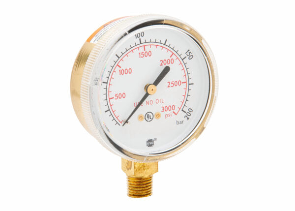 Harris Regulator Pressure Gauge 2-1/2"3000PSI/200 BAR - 9006203