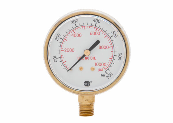 Harris Regulator Pressure Gauge 2.5 in. 10000 PSI / 700 BAR - 9006251