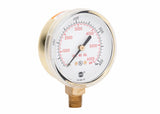 Harris Regulator Pressure Gauge 2-1/2"6000 PSI/400 BAR BRS - 9006252