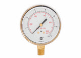 Harris Regulator Pressure Gauge 2-1/2"100PSI/7BAR BRS - 9006289