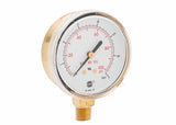 Harris Regulator Pressure Gauge 2-1/2"100PSI/7BAR BRS - 9006289