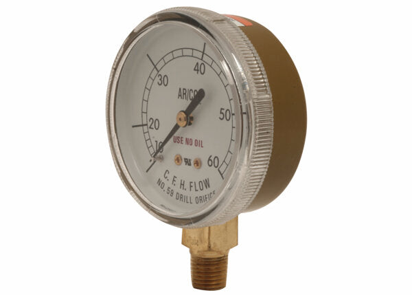 Harris Regulator Flowgauge 63MM 60 SCFH ST GOLD - 9007252