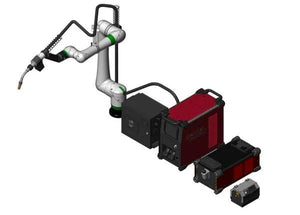 Lincoln Cooper CRX-10iA/L Aluminum Welding Cobot Non-Cart Package with control units—advanced robotic welding equipment system.