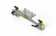 Bug-O ARM-2020 ON/OFF Pivot Magnet Assembly – heavy-duty welding tool with handles, bolts, SUSD SYSTEM logo, yellow accents.