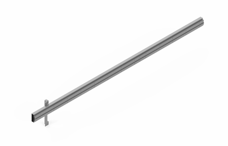 Bug-O BEAM RAIL FOR 120" BEAMS ARR-9120, durable welding accessory with support bracket, shown on white—WeldingMart tool.