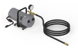 Bug-O VACUUM PUMP KIT 120V ARV-2020 welding accessory with air compressor, gauge, hose, and cord on white background.