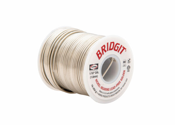 Harris - Bridgit® Lead-Free Solid Wire Solder .118 X 1# SPOOL X 4 LB PKG - BRGT61POP