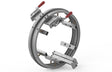Bug-O BRR-3250-24 Bent Ring Rail welding clamp with adjustable arms, red levers; secures 24" pipes for precise pipe welding.