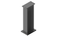 Bug-O PORTAL COLUMN 20 - BUG-1045-1 welding column, steel accessory for welding automation, with flat plates, on white background.