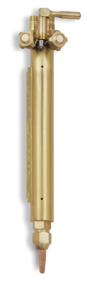 Bug-O 3-HOSE MACHINE TORCH 10" (BUG-1274) gold tube, black handle, welding torch for Bug-O systems at WeldingMart.