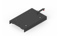 WeldingMart Bug-O CARRIAGE TRAILER W/HITCH - BUG-2205 black metal plate, holes, red lever; welding accessory on white background.