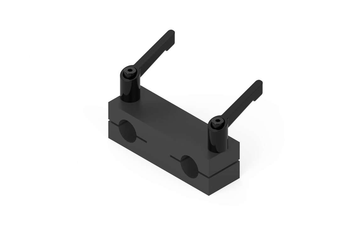 Bug-O DROPPING BAR ASSY. - BUG-3232 part for welding equipment; black plastic, rods, levers, and base, on white background.