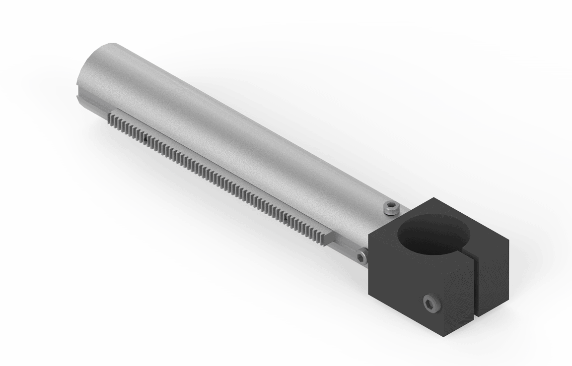 Bug-O H.D. RACK ASSY. 15" (BUG-5138-15) welding accessory: 15" gear rack rod, block mount for automated welding tools.