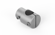 BUG-5164 Bug-O Clamp Assembly for welding—metal cylindrical clamp with hex bolts, central slot, and brushed finish.