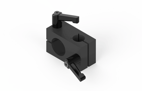 Bug-O RIGHT ANGLE CLAMP BUG-5182 welding clamp with two adjustable levers for securing pipes, shown on white background.