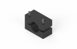 Bug-O CLAMP BLOCK ASSY. BUG-5189 welding clamp, rectangular with round cutout and 2 pins, shown on white, WeldingMart accessory.