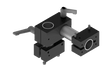 3D render of Bug-O WEAVER SWIVEL MT. BUG-5195 welding accessory with blocks, connectors, and levers on white background.