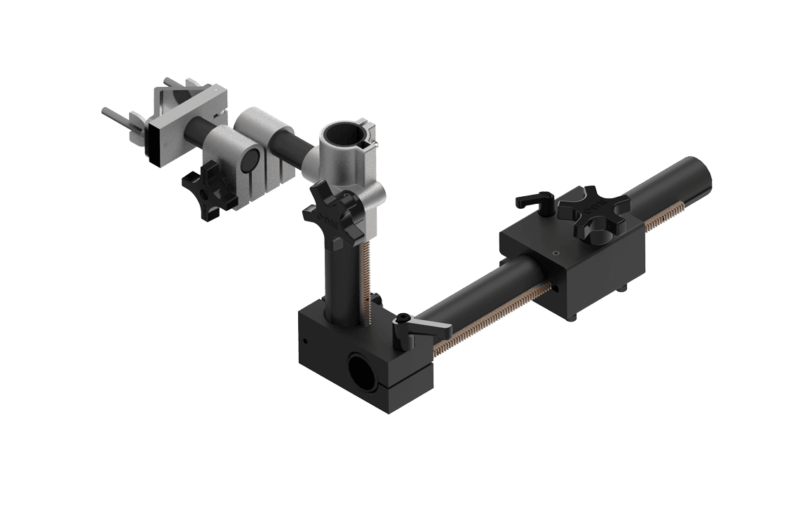 BUG-5275 Welding Clamp by Bug-O H.D. WELDING GROUP, black/silver, adjustable arms, knob screws—ideal accessory for welders.