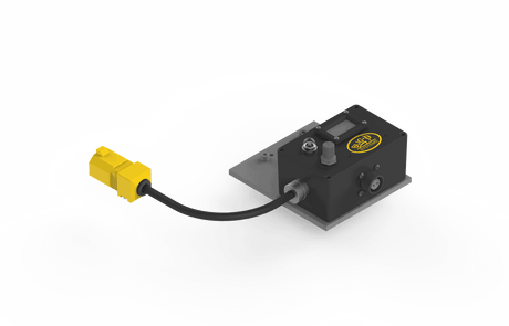 Bug-O STEPPER MODULE 120VAC BUG-9870 welding tool, black with yellow connector on gray metal base, for WeldingMart equipment.