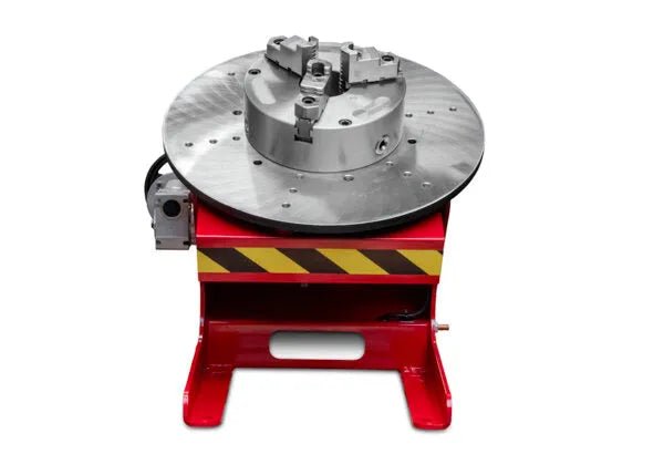 Lincoln 500 lb. Table Top Welding Positioner AD1043-87 with rotating table, 3-jaw chuck, sturdy base—welding equipment accessory.
