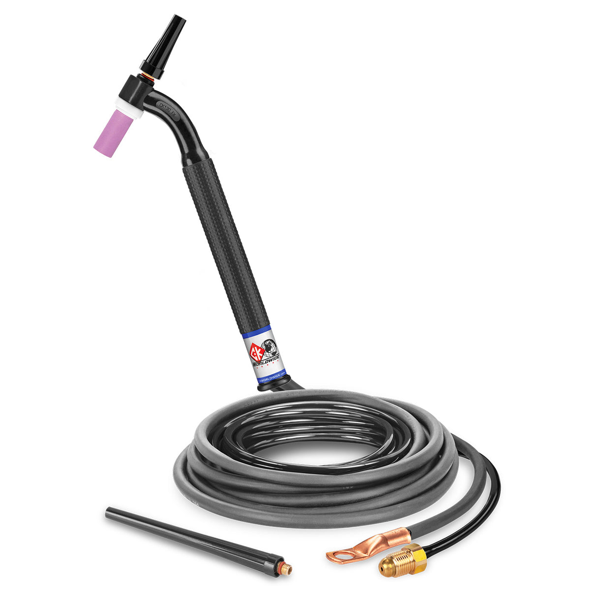 CK Worldwide - Ck1325N Fx - 130 Amp Flex Head Tig Torch, Gas-Cooled, 25' Standard Cables - Ck1325N Fx