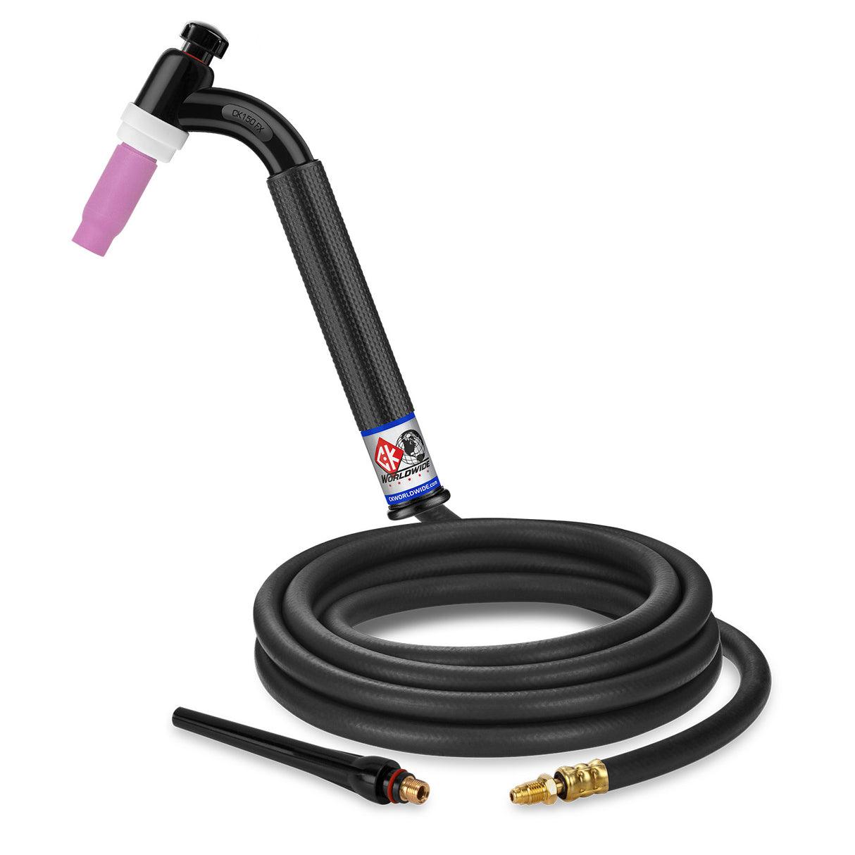 CK Worldwide - Ck1512H Fx - 150 Amp Flex Head Tig Torch, Gas-Cooled, 12.5' Standard Cables - Ck1512H Fx