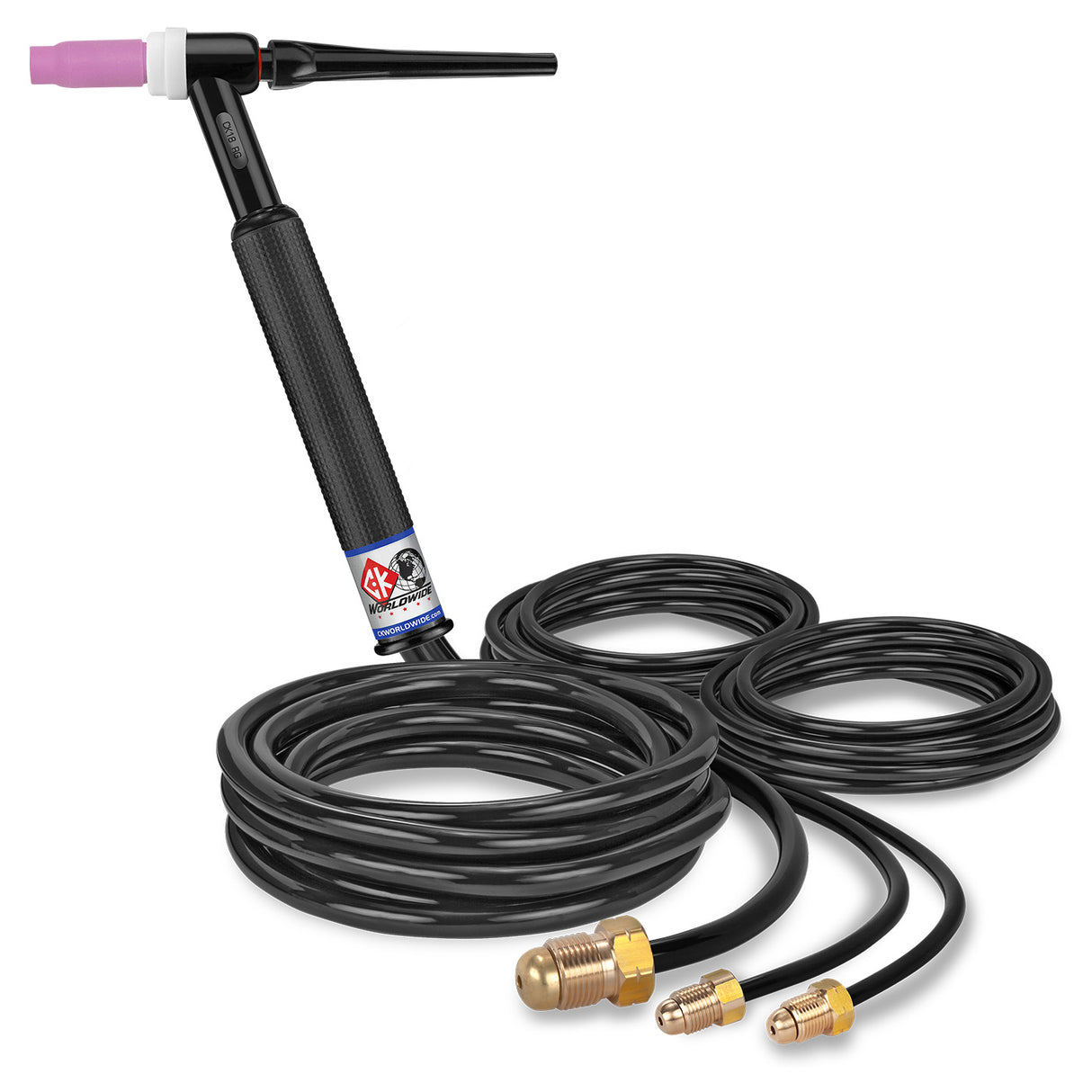 CK Worldwide - Ck18-12 - 350 Amp Rigid Head Tig Torch, Water-Cooled, 12.5' Standard Cables - Ck18-12