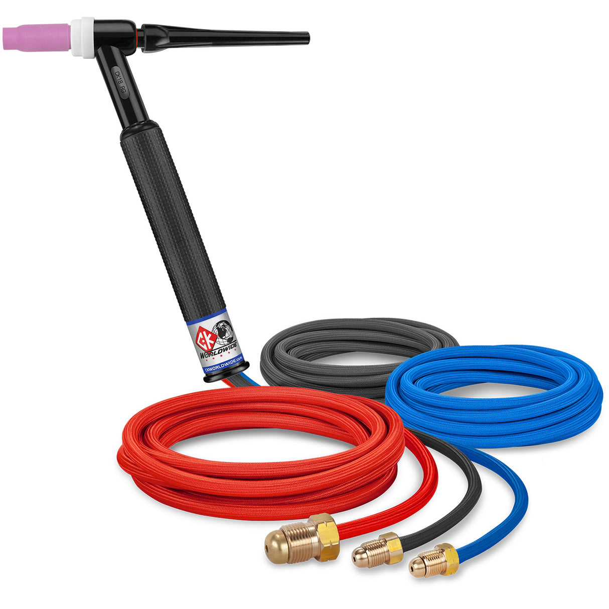 CK Worldwide - Ck18-12Sf - 350 Amp Rigid Head Tig Torch, Water-Cooled, 12.5' Superflex Cables - Ck18-12Sf