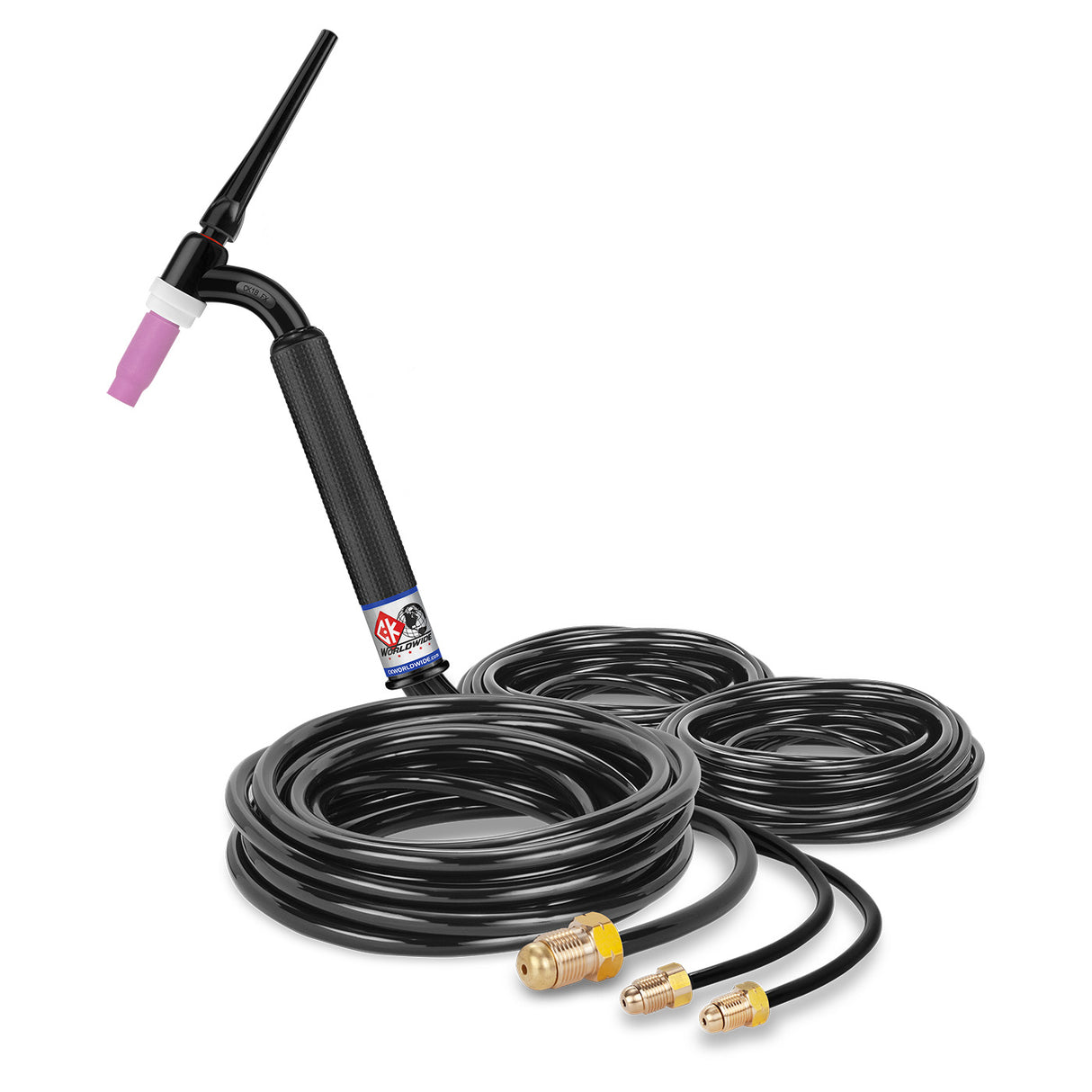 CK Worldwide - Ck18-25 Fx - 350 Amp Flex Head Tig Torch, Water-Cooled, 25' Standard Cables - Ck18-25 Fx