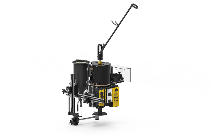 Bug-O CW-5AX welding machine with control panel, handle, dual tanks, and coupling welds for durability. WeldingMart equipment.