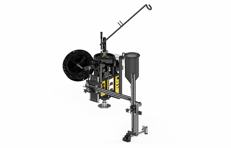 Bug-O CW-7/SA/U/332/B welding tool with black flange, cylinder, metal pipes, lever, and frame for SUBARC welding applications.