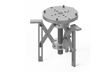 Bug-O 8/16 3 Jaw Expandable Chuck CWO-3661, adjustable weld chuck with round plate, central rod, and sturdy metal legs.