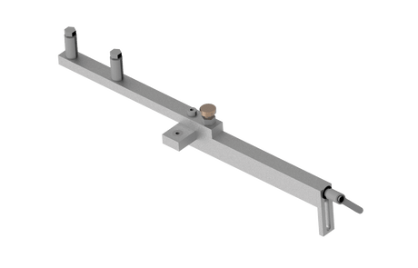 Bug-O RAIL ALIGNMENT TOOL FMD-1020 welding tool with pegs, central knob, and end bracket, perfect for rail alignment jobs.