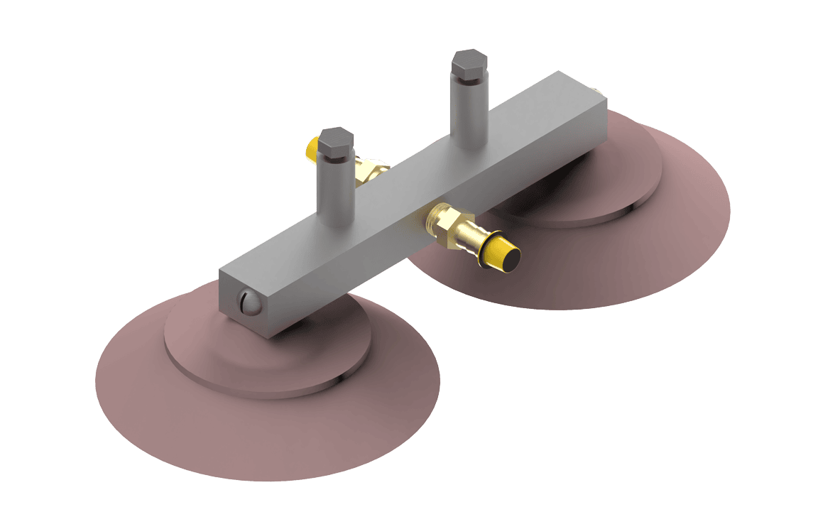 Bug-O VAC Support Bar for Hi-Flex Rail FMD-1036 with suction cups, brass hose fittings—welding tool from WeldingMart.